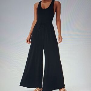 LARGE.   U NECK BACKLESS RACERBACK DRAWSTRING JUMPSUIT